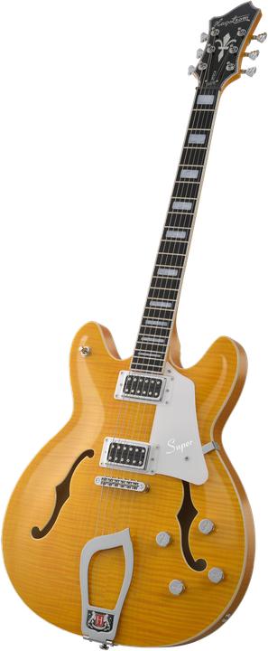 Image du produit Hagstrom Guitare électrique, Super Viking, Dandy Dandelion Flame (Guitare semi-acoustique)