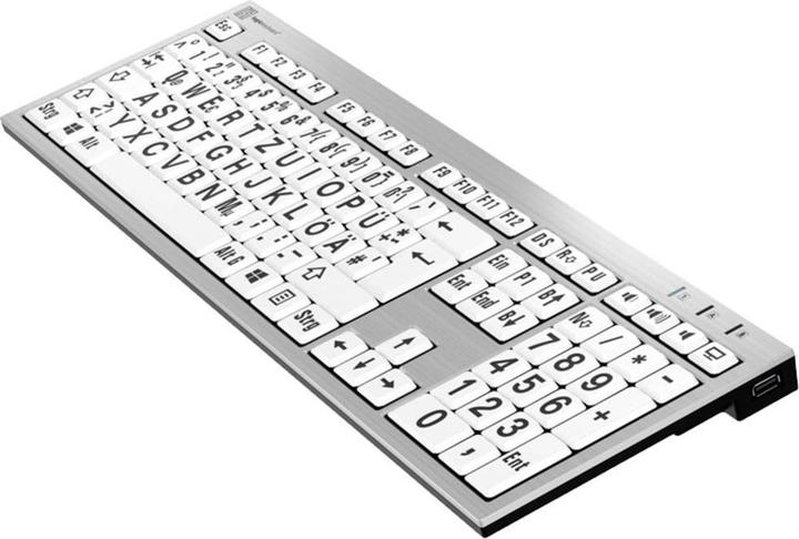 Produktbild Logickeyboard LKB-LPRNTBW-AJPU-DE USB QWERTZ Deutsch Multi Tastatur (DE, Kabelgebunden)