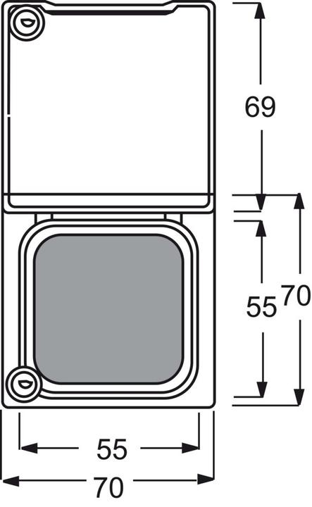 Actual product image Busch-Jaeger Intermediate ring with hinged cover 2CKA001710A3789