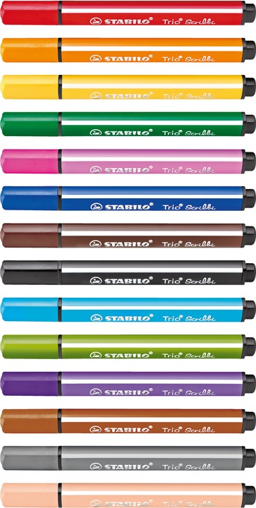 Produktbild STABILO Trio Scribbi Gefederter Dreikant-Filzstift (Violett, 1 x)