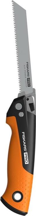Actual product image Fiskars Pro Compact folding saw, Incl. 2 saw blades, Saw blade length: 15 cm, 13 TPI and 24 TPI, Schw