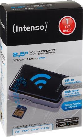 Produktbild Intenso MOVE PRO - Festplatte mit Wi-Fi Funktion (1 TB)