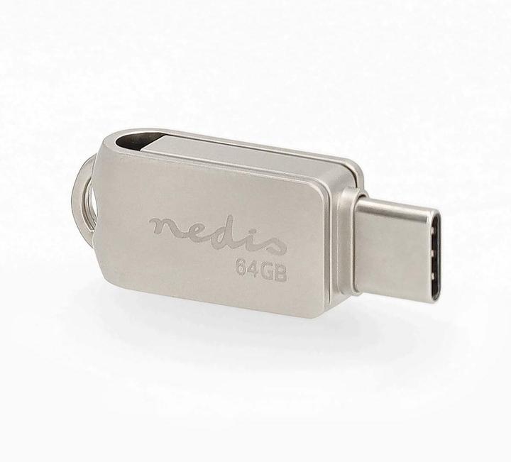 Nedis Flash drive - 64 GB - USB-A/USB-C - Read speed: 90 MB/s - Write speed: (64 GB, USB-A, USB-C)