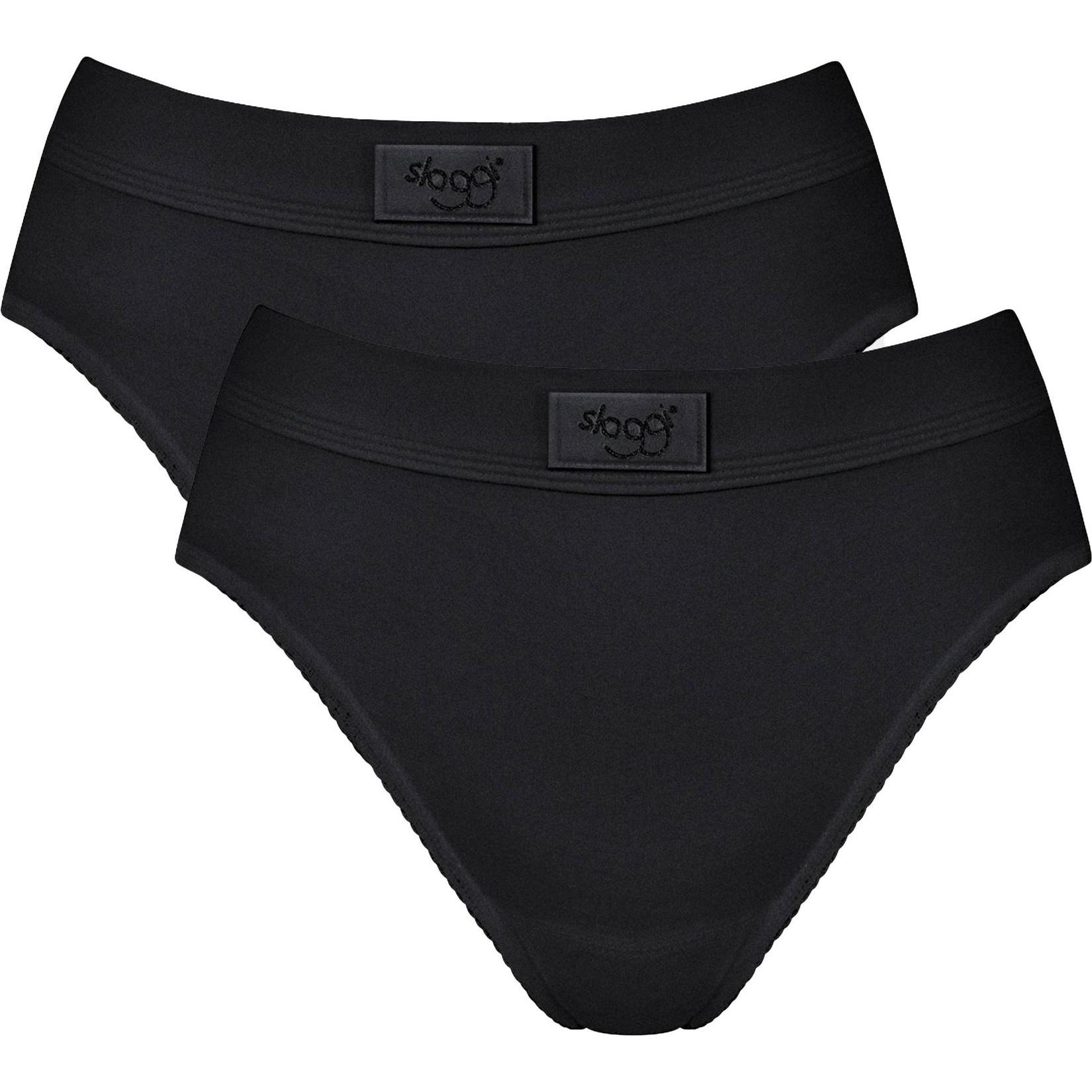 Sloggi, Damen, Unterhosen, Double Comfort, Schwarz, (46, 2er Pack)