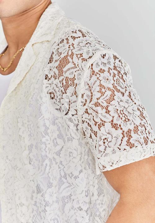 Produktbild Siksilk Kurzarmhemd Lace Resort Shirt (L)