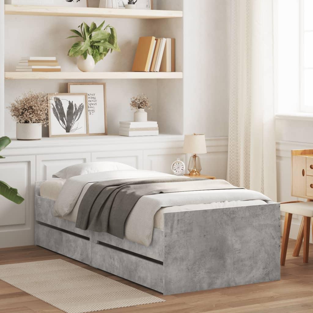 VidaXL, Bett, Bettgestell mit Schubladen (90 x 190 cm)
