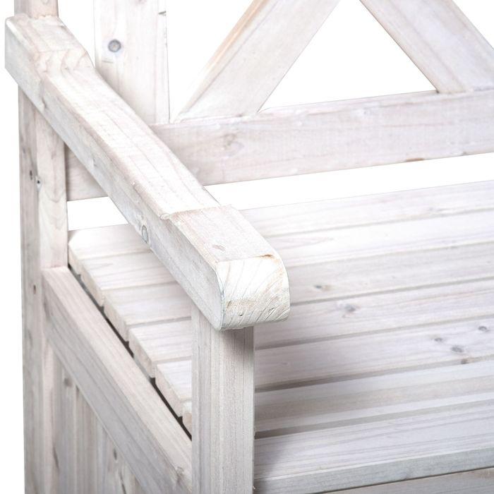 Produktbild Swisshandel24 Gartensitzbank 2-Sitzer mit Stauraum Tanne 115x61x85 cm