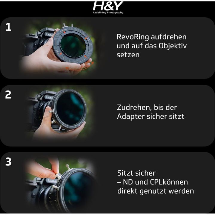 Produktbild H&Y REVORING ND3-1000+CPL Filter MkII 82-95mm (95 mm, ND- / Graufilter)