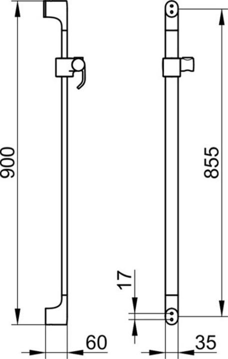 Produktbild Keuco Brausestange EDITION 400 900mm vc