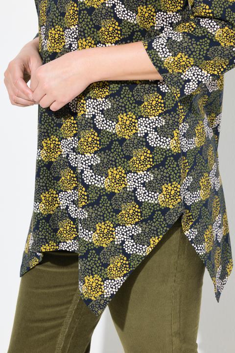 Produktbild Ulla Popken T-Shirt, Zipfelsaum, V-Ausschnitt, 3/4-Arm (58)