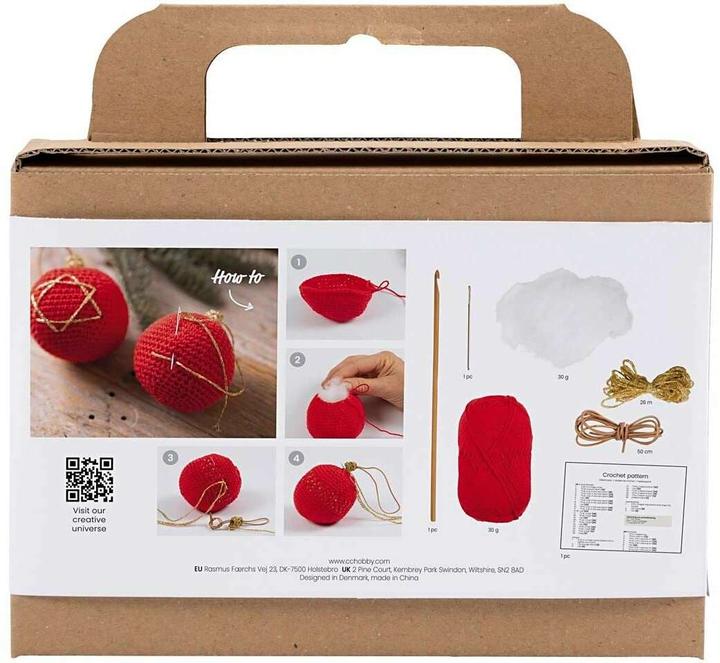 Produktbild Creativ Company Bastelset Weihnachtskugeln Häkeln