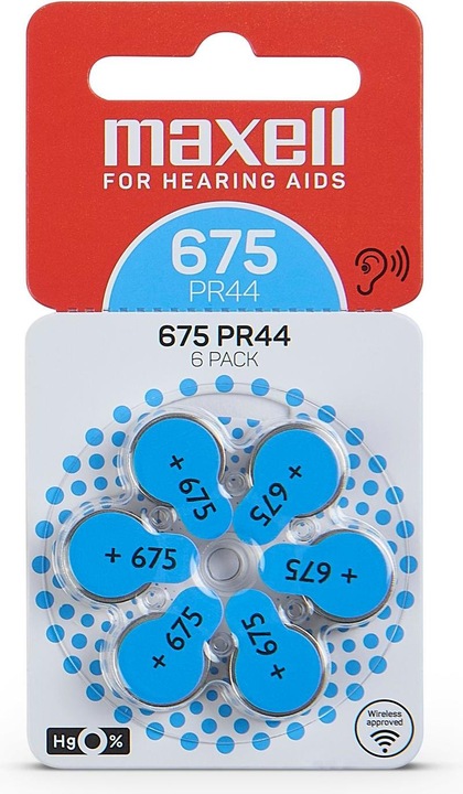 Produktbild Maxell Hörgerätebatterie PR44-675 (6 Stk., PR44)