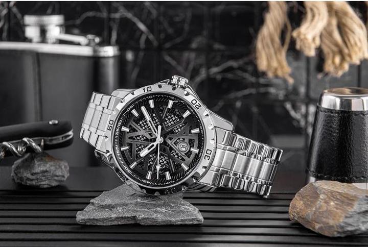 Image du produit Skmei 9337SIBK Herrenuhr + BOX (Montre analogique, 43 mm)