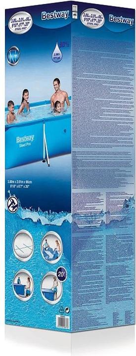 Actual product image Bestway Swimming Pool Steel Pro Rectangular (300 x 201 x 66 cm)