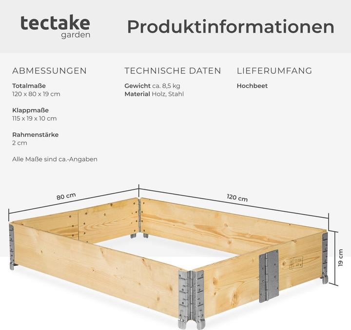 Produktbild tectake Hochbeet