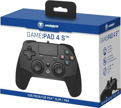 Actual product image Snakebyte Pad 4 S wired PS3/PS4 controller 3m - black (PS3, PS4)