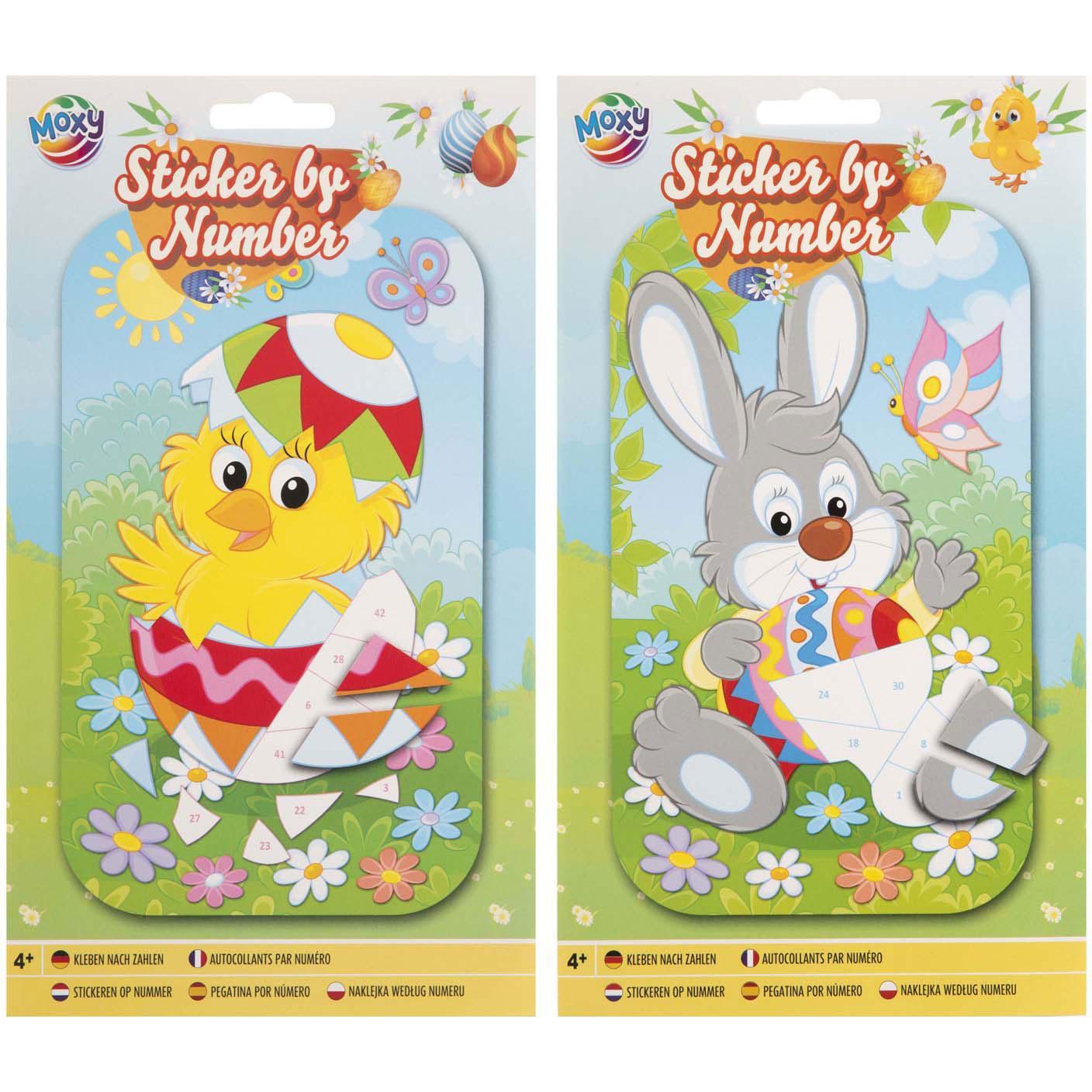 Grafix Aufkleber auf der Zahl Ostern