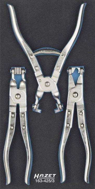 Image du produit HAZET Jeu de pinces pour colliers de serrage 163-425/3 ∙ Nombre d'outils : 3 (342 mm)