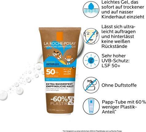 Image du produit La Roche Posay Dermo Wet Skin (Lotion solaire, SPF 50+, 200 ml, 217 g)