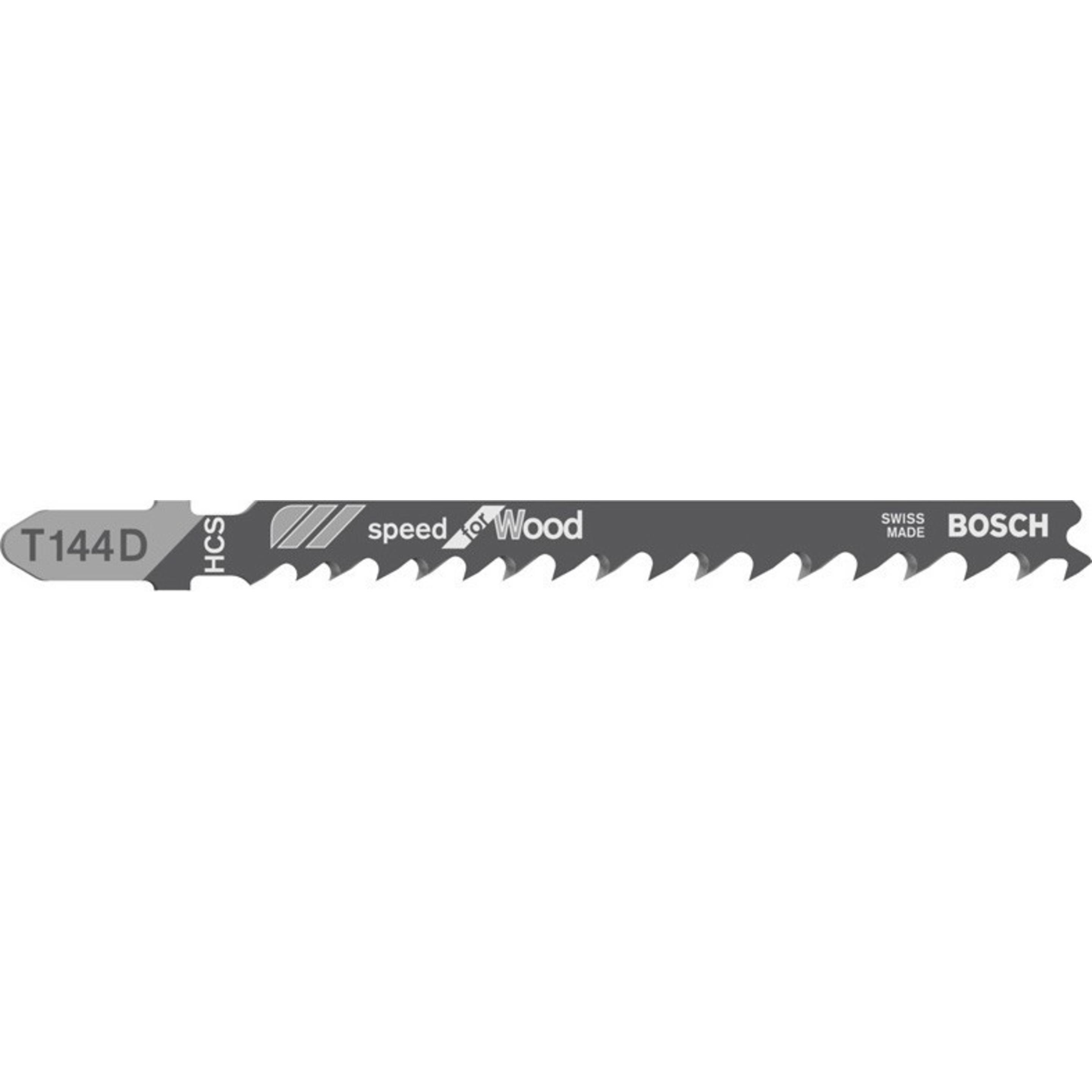 Bosch Professional Zubehör, Sägeblatt, Stichsägeblatt T 144 D Speed for Wood, 5er-Pack