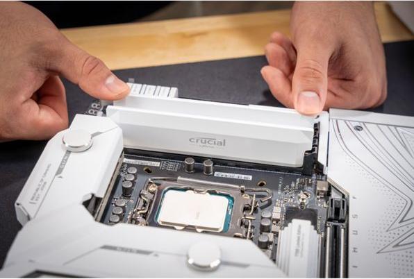 Actual product image Crucial Pro DDR5-6000 Kit 32GB 2x16GB UDIMM white Overclocking (2 x 16GB, 6000 MHz, DDR5-RAM)