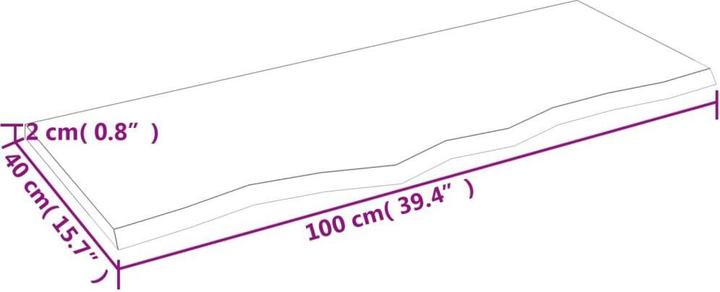 Immagine prodotto vidaXL Waschtischplatte (100 x 40 cm)