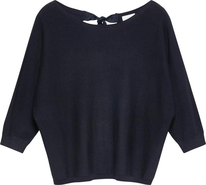 Image du produit Comma Strickpullover Feinstrickpullover mit Fledermausärmeln und Satinband (36)