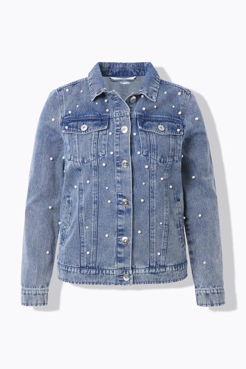 Produktbild Studio Untold Jeansjacke, Regular Shape, allover Zierperlen (46, 48)