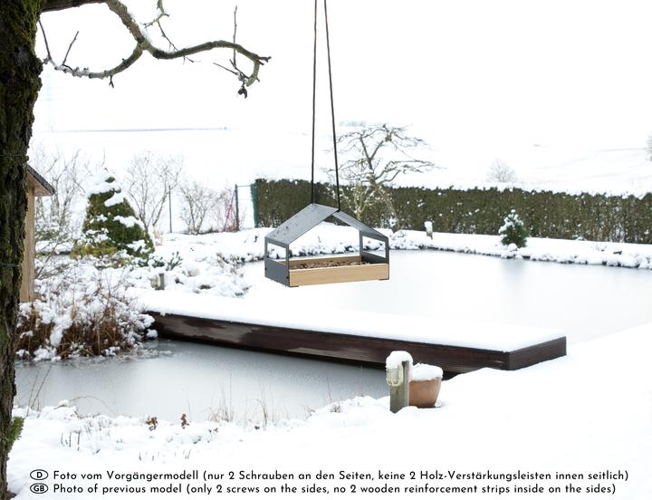 Produktbild Wondermake Design-Vogelfutterhaus "cibarium3", Edelstahl/Kiefer