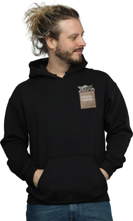 Actual product image Star Wars Mens The Mandalorian Precious Cargo Faux Pocket Hoodie (L)