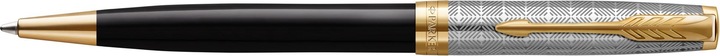Image du produit Parker Stylo à bille Sonnet Prem. Metal & G.C. sw M (Noir, Argent, Or, 1 x)