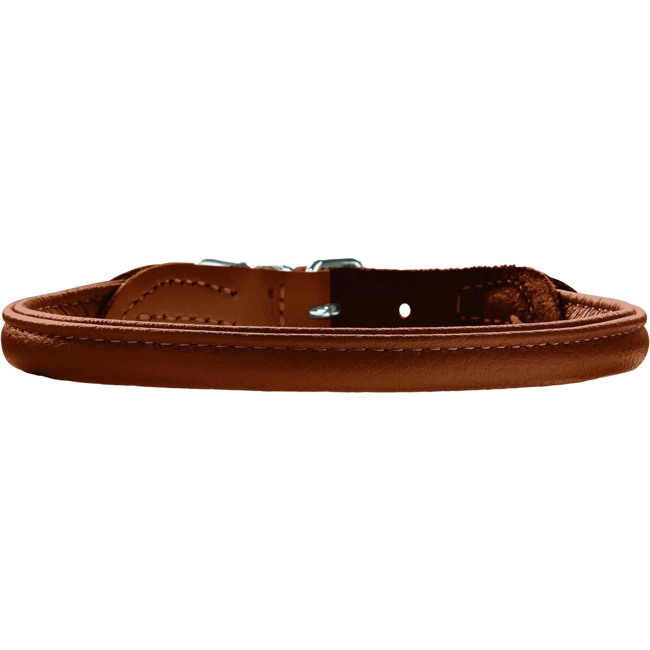 Thumbnail - Hunter Halsband Round & Soft, Elk, Cognac (M, Hund, Allgemein), Halsband + Leine