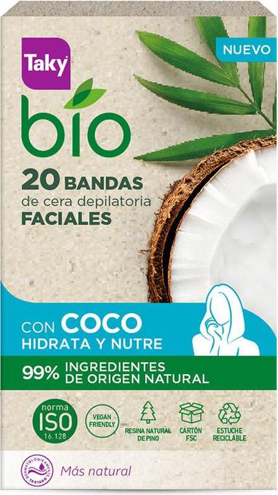 Taky Bio Coco Facial Wax Strips 20 Units (20 x)
