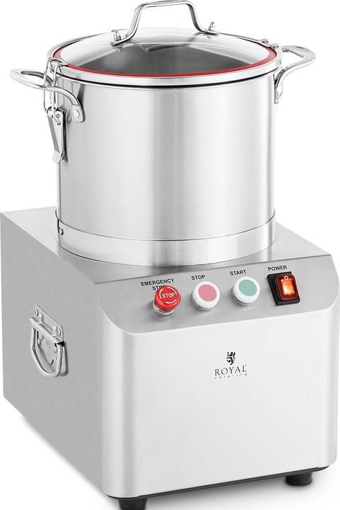 Royal Catering Tischkutter Küchencutter Kutter Küchenmaschine 1400 U/min 8 L Edelstahl Gastro (550 W)
