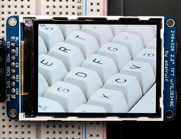 Image du produit Adafruit 2.2" TFT LCD couleur 18 bits avec microSD ILI9340 (Divers)