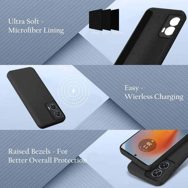 Actual product image Cadorabo Case for Motorola Moto Edge 50 Fusion TPU Liquid Silicone Cover (Motorola Edge 50 Fusion)