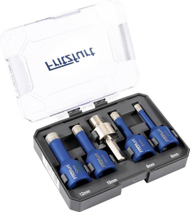 Produktbild Fritzfurt 1191-3142 Diamantbohrer-Set 5teilig 6 mm, 8 mm, 10 mm, 12 mm Gesamtl (10 Millimeter, 12 Millimeter, 6 Millimeter, 8 Millimeter)