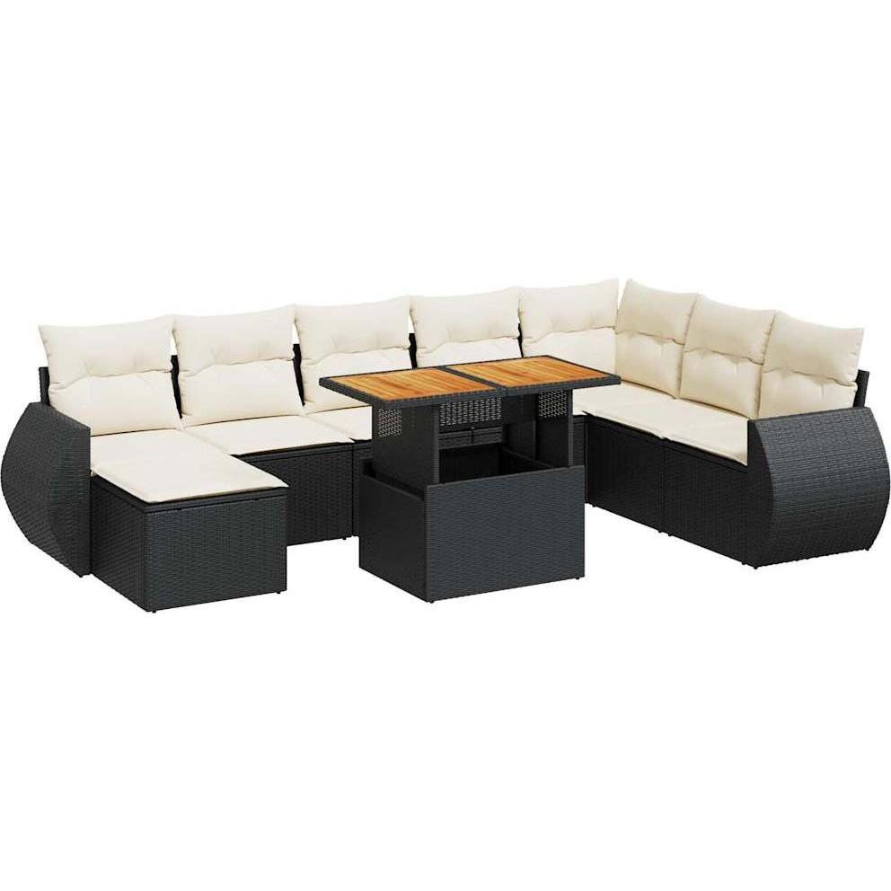 VidaXL, Gartenlounge, 10-tlg. Garten-Lounge-Set mit Kissen