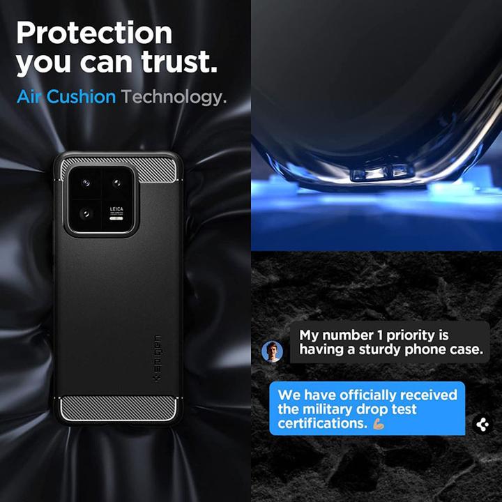 Immagine prodotto Spigen Custodia Rugged Armor per Xiaomi 13 Pro - nero opaco (Xiaomi 13 Pro)