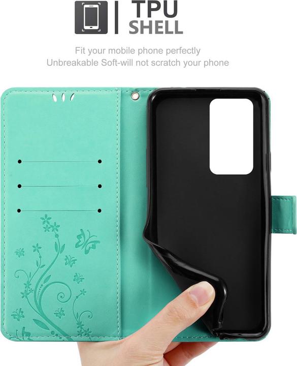 Actual product image Cadorabo Flower Book Cover (Huawei P40 Pro)