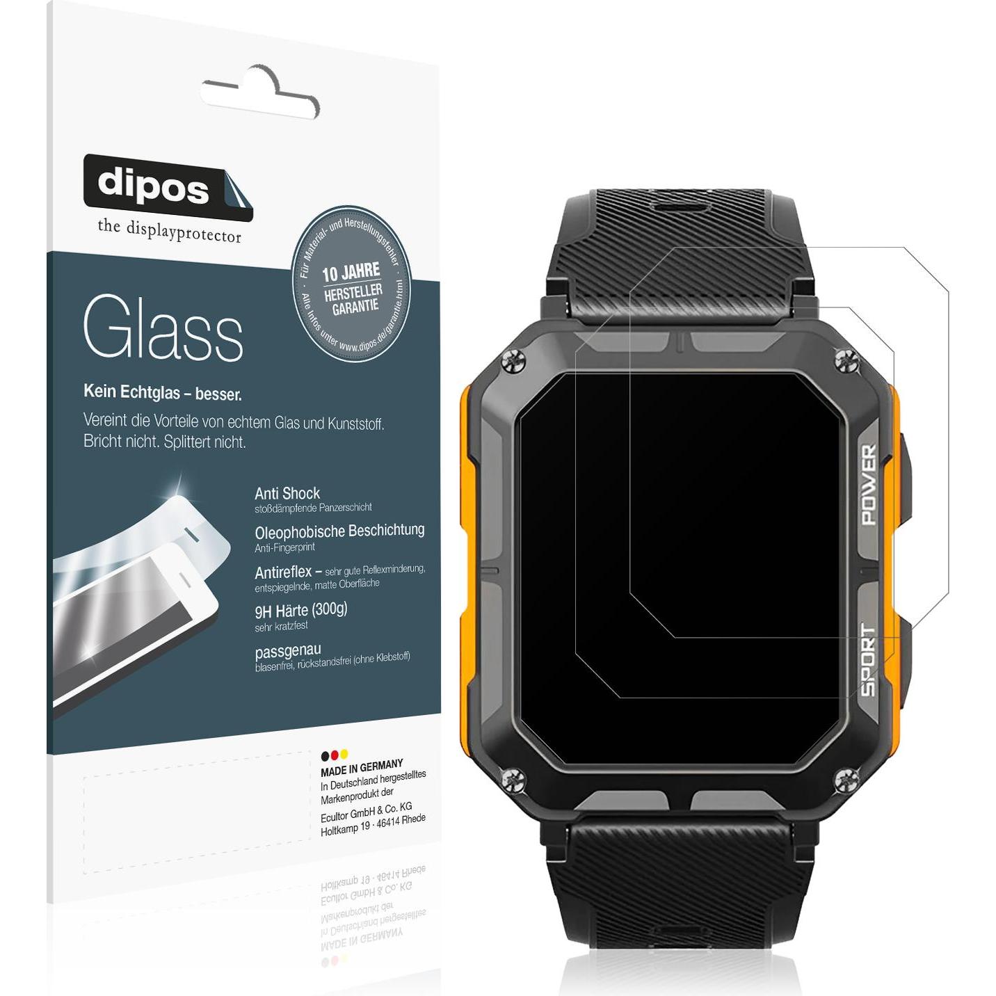 Thumbnail - Dipos Anti-Shock Displayschutz Matt 9H, Smartwatch Schutzfolie, Transparent