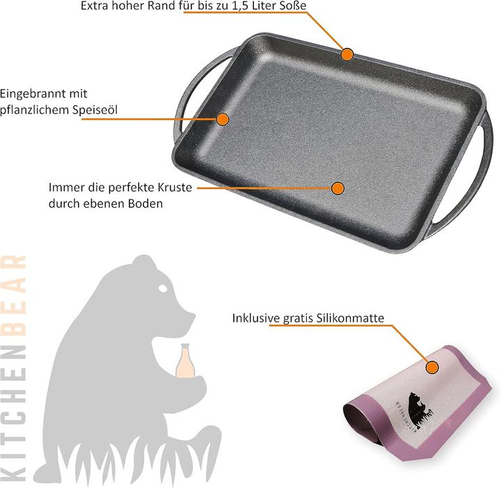Produktbild Kitchenbear Gusseisen-Grillplatte
