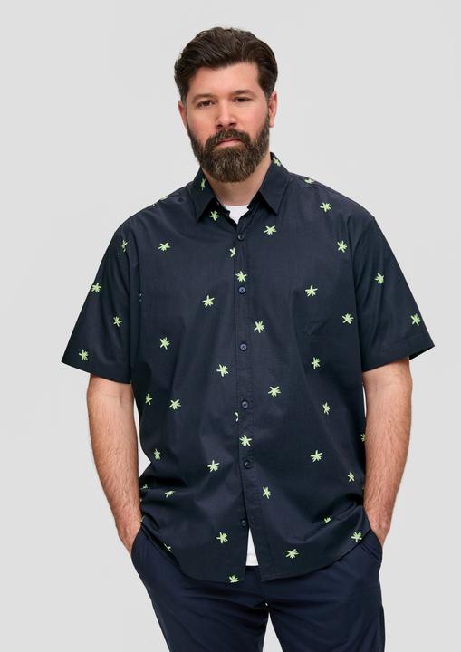 Actual product image S.Oliver Hemd Gemustertes Kurzarmhemd aus Baumwollstretch (XXL)