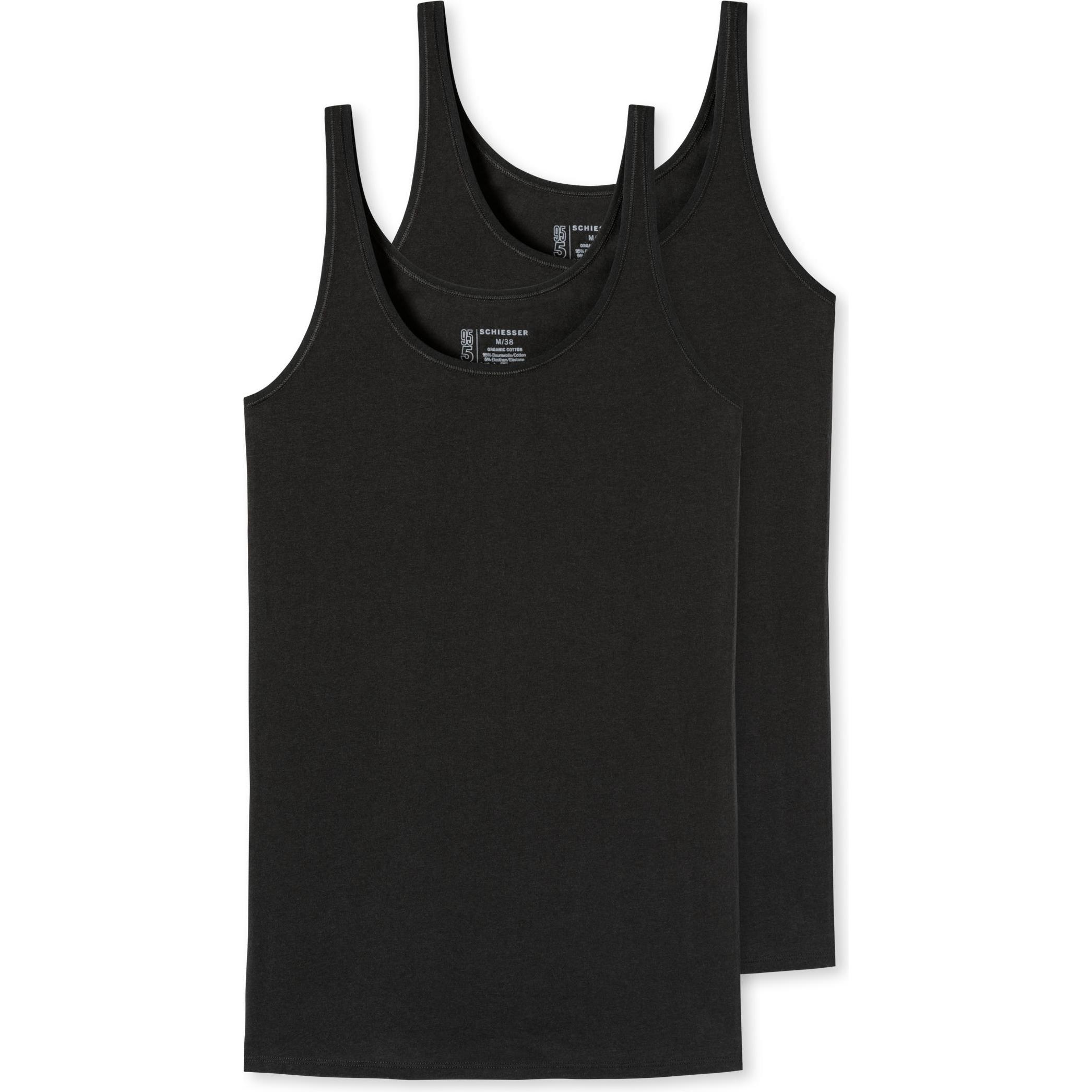 Schiesser, Damen, Shirt, Tops, Schwarz, (36)