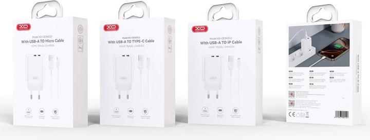 Produktbild xO wall charger CE34 2x USB 2,4A white + microUSB cable (12 W)