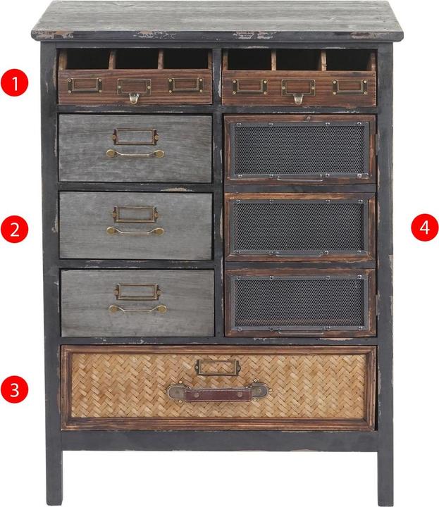 Actual product image JOHN316 Apothekerkommode (65 x 32 x 90 cm)