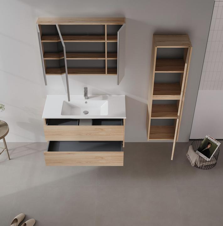 Produktbild Homitis Side 100 v3 Bathroom Cabinet With Sink & Mirror Set (2 Pieces)