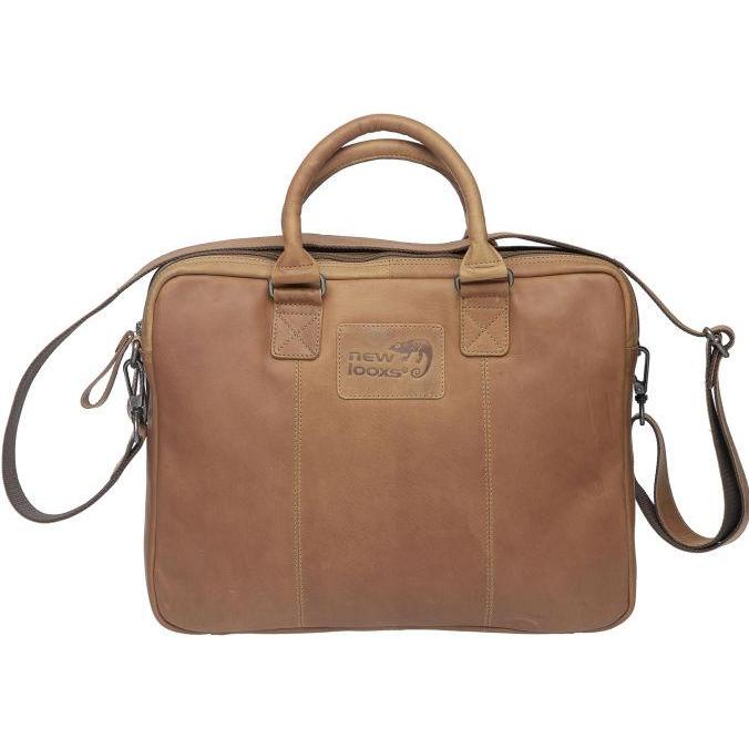 New Looxs, Tasche, RADTASCHE SANTOS LEDER COGNAG 13.5L LEDER 40X31X11CM, (13.50 l)
