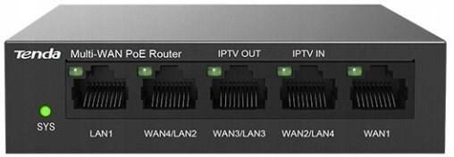 Tenda G0-5G-PoE wired router Gigabit Ethernet Black