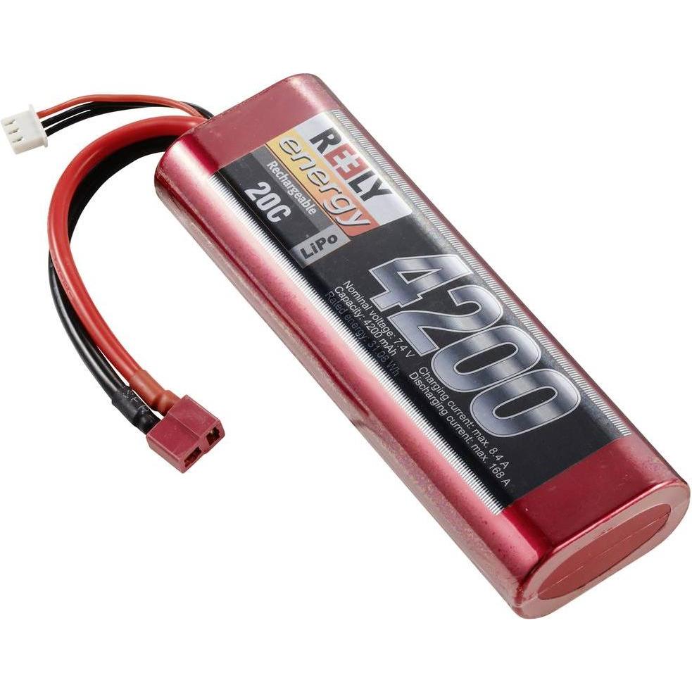 Reely Modellbau-Akkupack (LiPo) 7.4V 4200 mAh Zellen-Zahl: 2 20 C Hardcase T-Stecksystem (7.40 V, 4200 mAh)